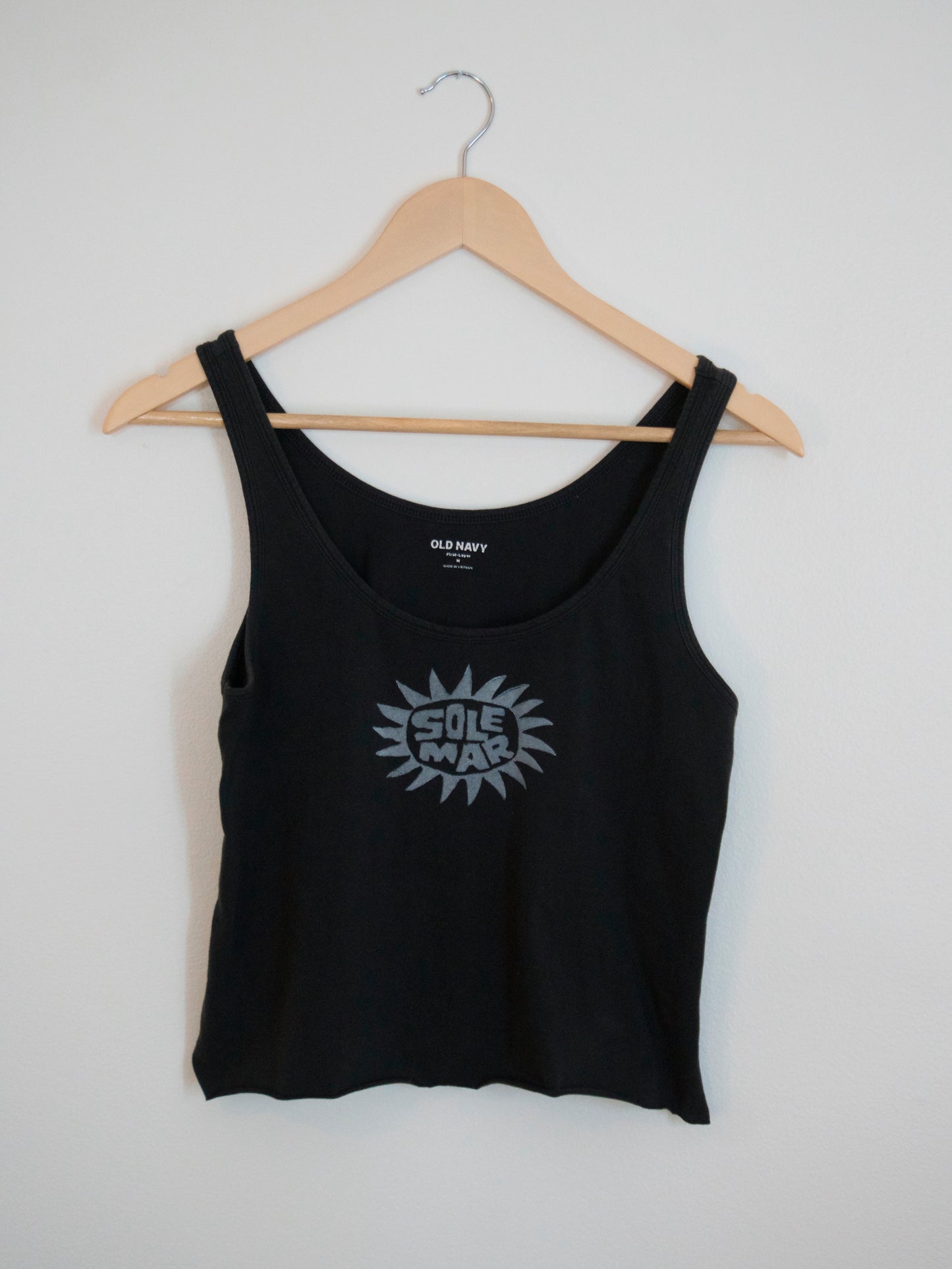 SOLEMAR SUN STAMPED TANK DARK GREY/BLACK